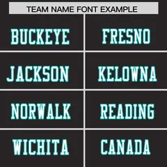 Black Aqua Shoulder Cut Two-Tone Flag Football Jersey 3