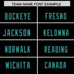 Black Aqua Square Neckline Classic Authentic Football Jersey 3