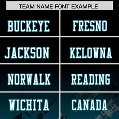 Black Aqua Star Gradient Flag Football Jersey 3