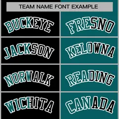 Black Aqua Two Tone Split Varsity Full-Snap Letterman Jacket 5