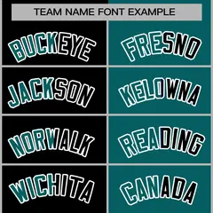 Black Aqua Two Tone Split Varsity Full-Snap Letterman Jacket 5