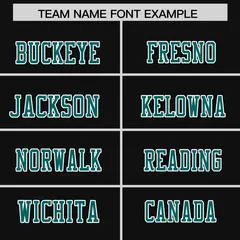 Black Aqua-White Classic Authentic Football Jersey 3