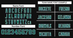 Black Aqua-White Classic Style Baseball Jersey 3