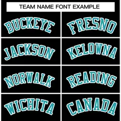 Black Aqua-White Classic Varsity Full-Snap Letterman Jacket 3