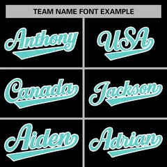 Black Aqua-White Classic Varsity Full-Snap Letterman Jacket 5