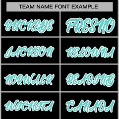 Black Aqua-White Classic Varsity Full-Snap Letterman Jacket 5