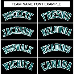 Black Aqua-White Raglan Full-Snap Varsity Letterman Jacket 5