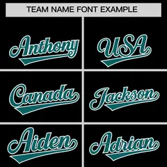 Black Aqua-White Stripe Varsity Letterman Bomber Jacket 3
