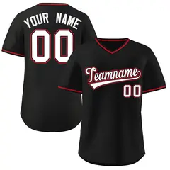 Black Authentic Classic Pullover Baseball Jersey