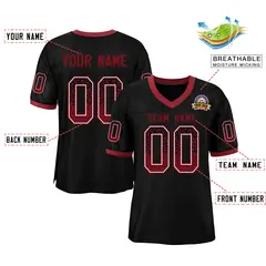 Black Black-Cardinal Drift Fashion Mesh Football Jersey 2