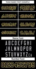 Black Black-Gold Classic Style Two-Button Softball Jersey 3