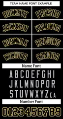 Black Black-Gold Classic Style Two-Button Softball Jersey 3