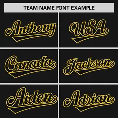Black Black-Gold Raglan Sleeves Authentic Baseball Jersey 3