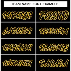 Black Black-Gold Varsity Full-Snap Letterman Jacket 3