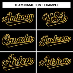 Black Black-Gold Varsity Full-Snap Letterman Jacket 3