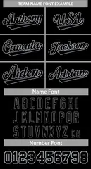 Black Black-Grey Classic Style Authentic Baseball Jersey 3