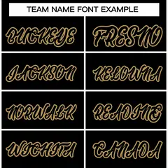 Black Black-Old Gold Varsity Full-Snap Letterman Jacket 3