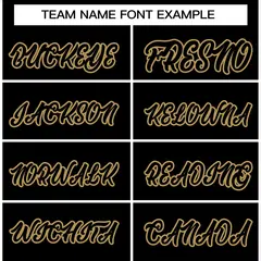 Black Black-Old Gold Varsity Full-Snap Letterman Jacket 5