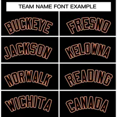Black Black-Orange Raglan Sleeves Varsity Full-Snap Letterman Jacket 3