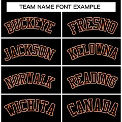 Black Black-Orange Raglan Sleeves Varsity Full-Snap Letterman Jacket 3