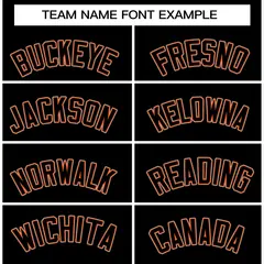 Black Black-Orange Raglan Sleeves Varsity Full-Snap Letterman Jacket 5