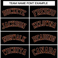 Black Black-Orange Raglan Sleeves Varsity Full-Snap Letterman Jacket 5