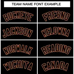Black Black-Orange Raglan Sleeves Varsity Full-Snap Letterman Jacket 5