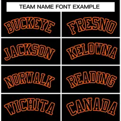 Black Black-Orange Varsity Full-Snap Letterman Jacket 3