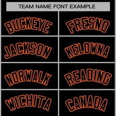 Black Black-Orange Varsity Full-Snap Letterman Jacket 5