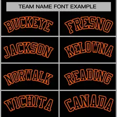 Black Black-Orange Varsity Full-Snap Letterman Jacket 5
