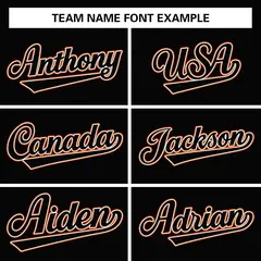 Black Black-Orange Varsity Full-Snap Letterman Jacket 5