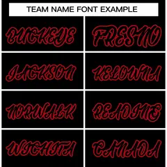 Black Black-Red Classic Full-Snap Varsity Letterman Jacket 3