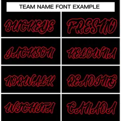 Black Black-Red Classic Full-Snap Varsity Letterman Jacket 5