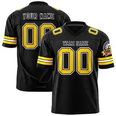 Black Black-White Classic Authentic Football Jersey 1