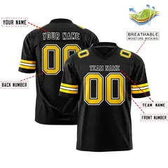 Black Black-White Classic Authentic Football Jersey 2