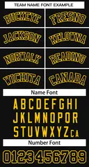 Black Black-Yellow Classic Basketball Jersey 3