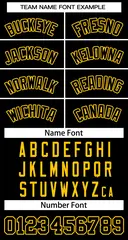 Black Black-Yellow Classic Basketball Jersey 2