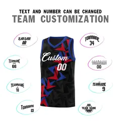Black Boomerang Pattern Basketball Jersey 4