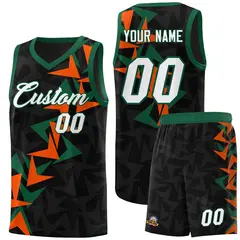 Black Boomerang Pattern Basketball Jersey