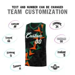 Black Boomerang Pattern Basketball Jersey 4