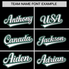 Black Bright Green and White Raglan Sleeves Baseball Jersey 3