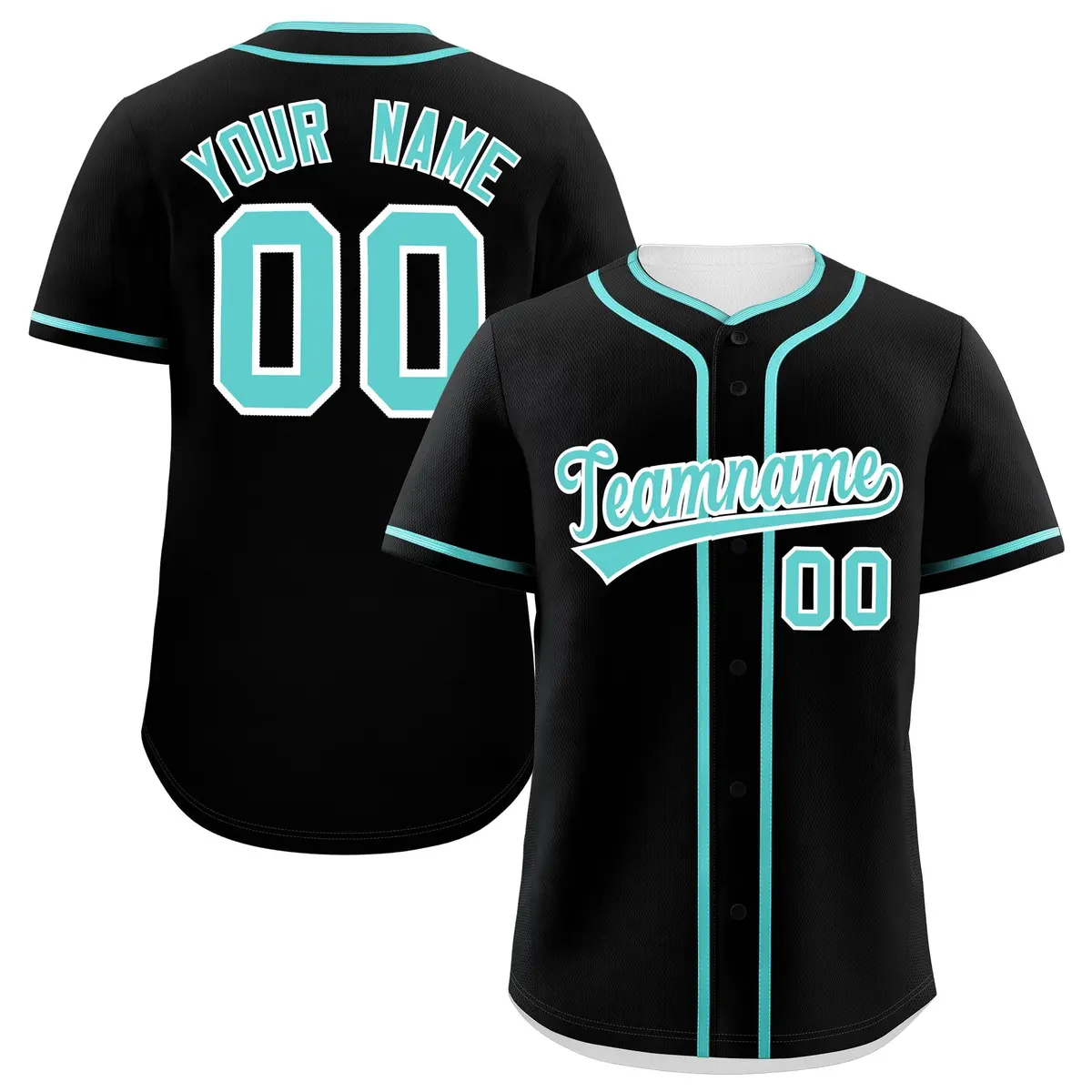 Black Bright Green Classic Authentic Baseball Jersey