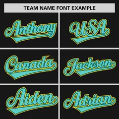 Black Bright Green Gold Raglan Baseball Jersey 3
