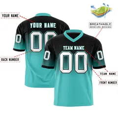 Black Bright Green Gradient Fashion Football Jersey 2