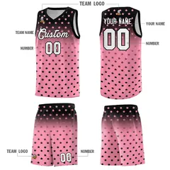 Black Bright Green Gradient Star Pattern Basketball Jersey Set 5