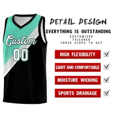 Black Bright Green Gray Diagonal Stripes Color Block Basketball Jersey 2