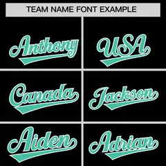 Black Bright Green Grid Blur Pattern Baseball Jersey 3