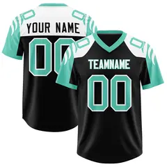 Black Bright Green Raglan Authentic Football Jersey 1