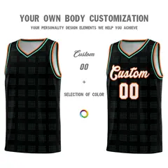 Black Bright Green Trailblazer Dot Pattern Basketball Jersey 3