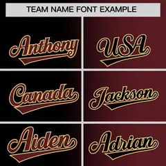 Black Burgundy Two Tone Gradient Fashion Baseball Jersey 3